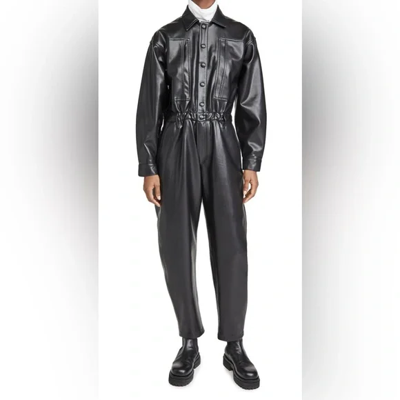 Agolde Vegan Leather Jumpsuit - Picture 5 of 12